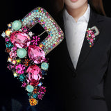 Fashionable diamond-encrusted brooches, creative personality, simple diamond-encrusted colorful brooches, temperament coat accessories, wholesale in stock