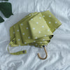 Curved handle polka dot matcha green