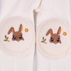 White plain pants + smart rabbit / 0-2 years old