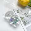 Bear bracket-purple and white tulip