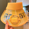 34#yellow english telescopic empty fan cap / one size fits all