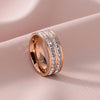 Double row diamond rose gold / us size 4