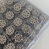 2#【snowflake pearl diamond silver】 / 18mm【weight 3.37g】