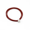 Maple leaf red one pearl simple hair tie