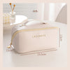Beige / pu makeup bag