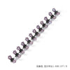 7#[purple]-rhinestone flower clips 12 packs