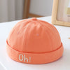 Letter oh embroidery model orange / 5 months-3 years old (hat circumference 45-51cm)