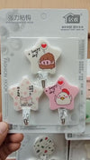 3 packs of printed sticky hook ps