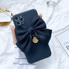 Straight edge imitation liquid black - beauty head bow black / iphone 6/6s (fine hole)