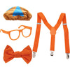 Strap + bow + glasses + hat (as shown in the four-piece set
