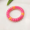 Frosted color jelly phone cord - rose red
