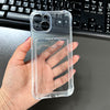 Tpu shockproof card holder - transparent / iphone 14