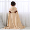 Elk bath towel cape coffee / 140*70cm
