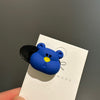 4#sapphire blue bear-black bottom duckbill clip