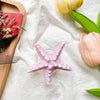 Transparent bracket - sea star - pink