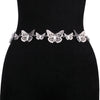 White k butterfly single layer hollow waist chain