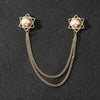 Six pointed star champagne pearls