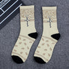 Cowhide yellow 1 (letter) / one size nude socks (38---43)