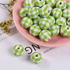 White + fruit green plaid / 16mm button