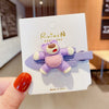 Purple strawberry bear seamless clip