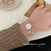 M1537【rose bracelet white】