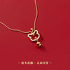 M1461【tiger bell necklace】silver