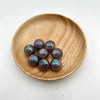 Gilt luminous straight hole bead-grey