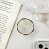 Epoxy bracket - hemp wreath real flower - white