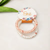 2 pack floral telephone cords - orange+white