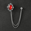 Red mirror antique silver