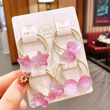 Children's jewelry hair rope gradient color love girl jelly color hair ring does not hurt hair rubber band head rope baby hair accessories