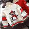 Ddx2178 bear sweater beige / 80 yards (recommended height 70-80)