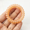 Frosted transparent telephone cord-orange