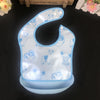 Full snap split bib blue zoo