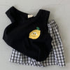 Ins lemon vest black [not open crotch] / 80 recommended height 75cm