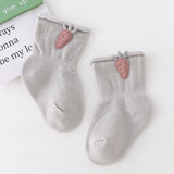 Class A spring and autumn models do not tighten the feet newborn mid-tube socks autumn new cartoon cotton anti-loose mouth baby socks
