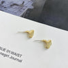 A pair of s925 silver needle gold stud earrings
