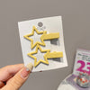 3# yellow star duckbill clip [a pair of exquisite cards]