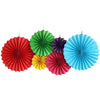 Pure color paper fan flower / 40cm, 30cm, 20cm each 2