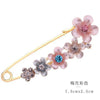 Large brooch plum color