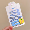 Cute four-piece hair clip set (blue individual packaging)