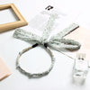F10#knotted ribbon green floral