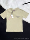 Avocado green short sleeves / 130cm