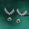 Silver pair of ears of wheat