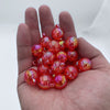 Burst hanging hole beads - red