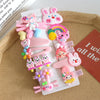 5-d8 pink rabbit 14 pcs/card