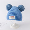 Blue korean baby bear beanie / 3-20 months