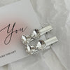 Rhinestone bow clip