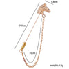 Gold horse headband chain