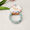 2 pack floral telephone cords - lake blue